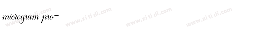 microgram pro字体转换